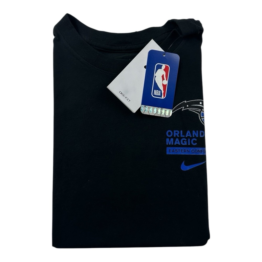 Nike Orlando Magic NBA Dri Fit Black Team Issue Mens T Shirt Size M NWT